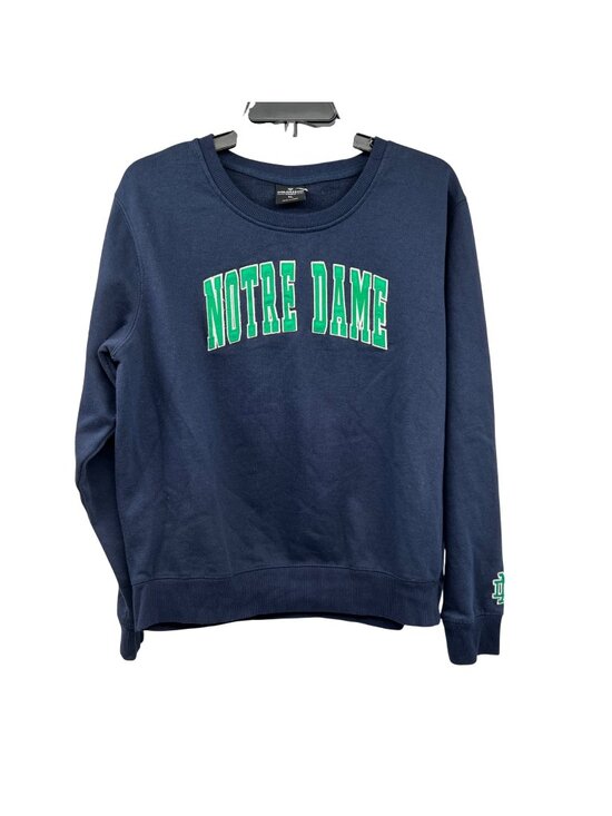 Colosseum Womens Tops - Colosseum Athletics Navy Blue Notre Dame Sweatshirt Womens Size XL